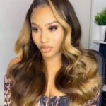 13x6 HD Ombre Brown and Blond Wave Wig-HD27
