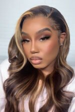 13x6 Highlight Brown Body Wave HD Lace Wig-HD12 - Image 5