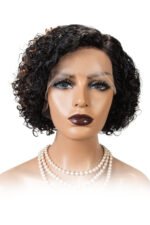 T Part Lace Wig Highlight Curly Bob-PB38 - Image 3