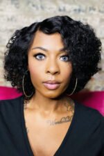 T Part Lace Wig Highlight Curly Bob-PB38 - Image 2