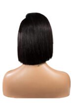 13x4 Full Lace Frontal Wigs Straight Blunt Cut Bob Wig Black Hair - Image 3