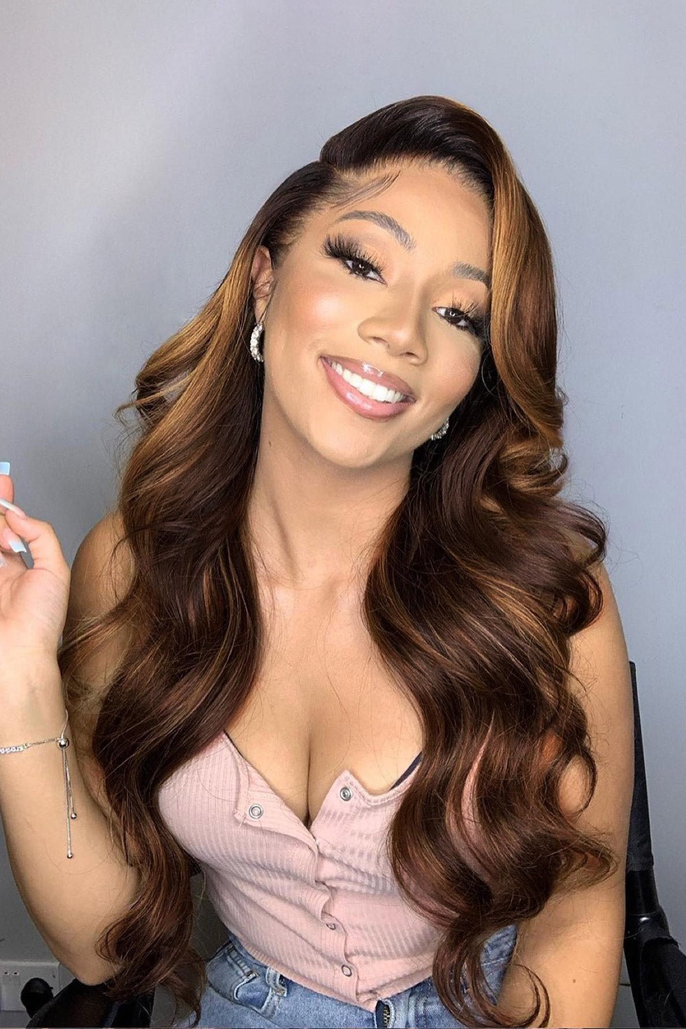 ygwigs-hd-lace-13-6-omber-brown-color-glueless-wigs-human-hair.jpg 13x6 Hd Ombre Brown Glueless Wigs Human Hair - HD10 - Image 1