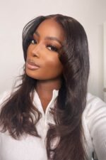 13x6 HD Straight Wigs Ombre Brown Human Hair - HD14 - Image 3