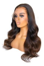 13x6 HD Lace Wig Ombre Dark Brown Human Hair - HD07 - Image 4