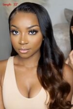13x6 HD Lace Wig Ombre Dark Brown Human Hair - HD07 - Image 6