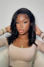 Shoulder Length Long 14 inch Bob 13x6 HD Glueless Lace Front Wig - Image 3